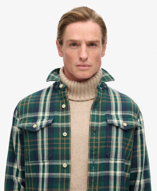 Merchant Heavy Checked Shirt | Merchant Check Green