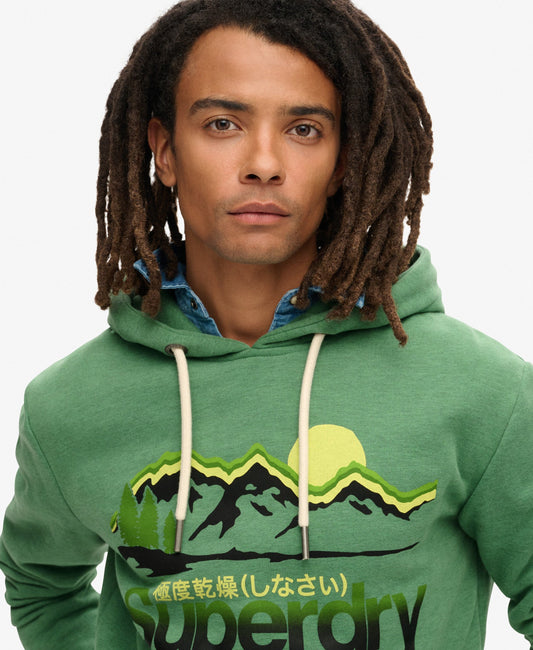 Core Logo Great Outdoors Graphic Hoodie | Winter Mint Marle