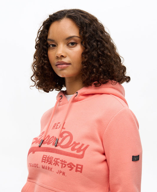 Vintage Logo Relaxed Hoodie | Burnt Coral