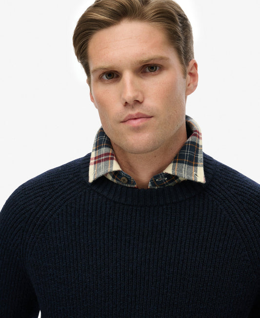 Chunky Raglan Jumper | Eclipse Navy