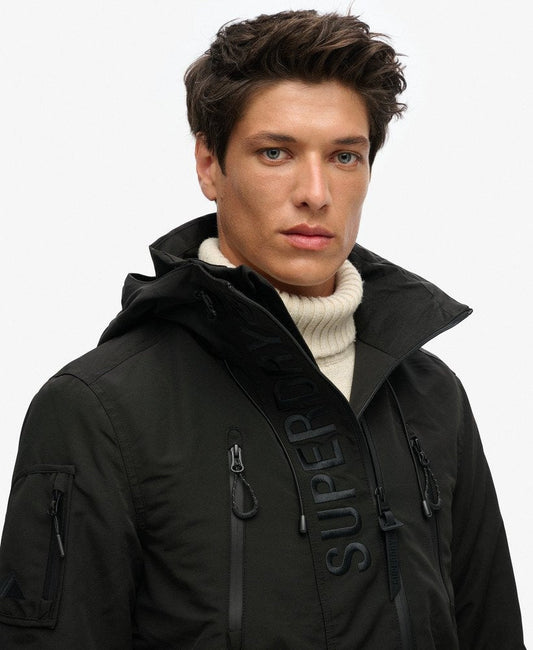 Ultimate Embroidered Windbreaker Slim Fit Jacket | Jet Black