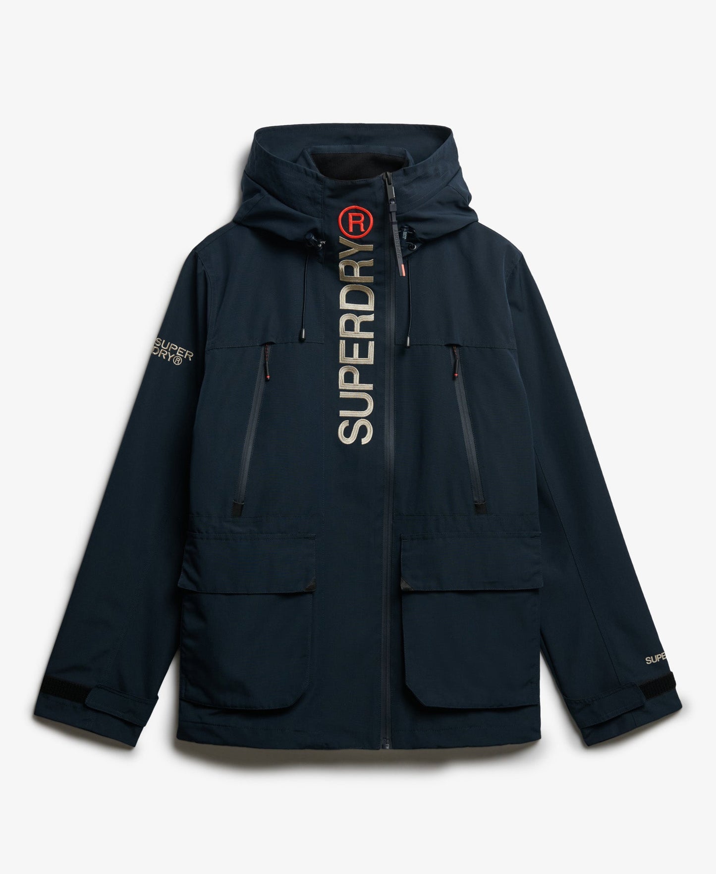 Slim Fit Hooded Ultimate Embroidered Windbreaker | Eclipse Navy