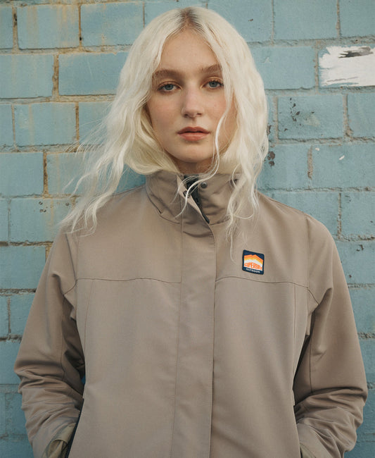 Non Hooded Shell Jacket | Winter Twig Beige