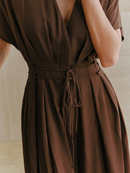 Women's New French Elegant Deep V-Neck  Dress