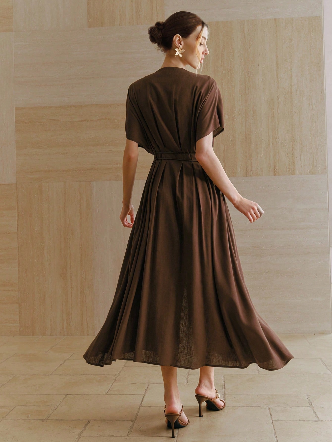 Women's New French Elegant Deep V-Neck  Dress