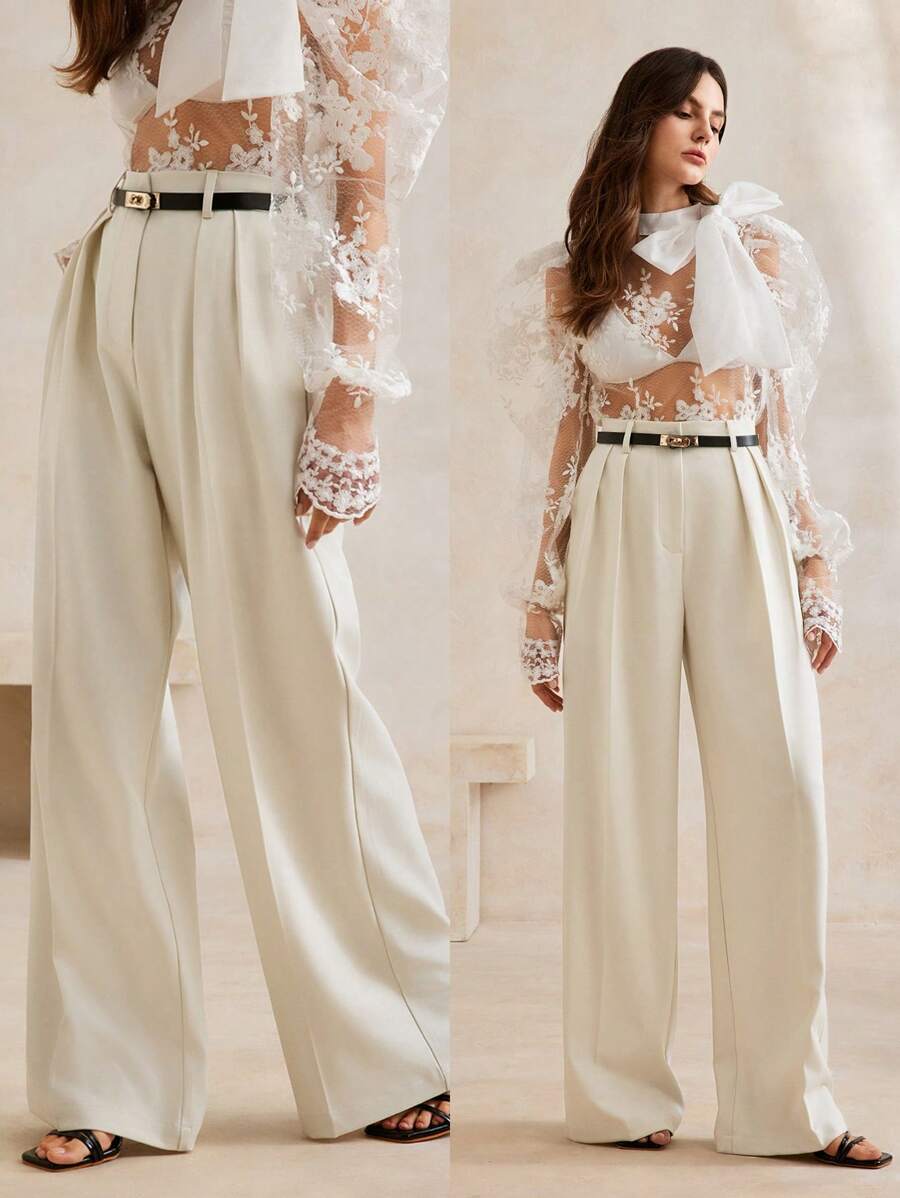 Women's Modern Stylish Simple Wide-Leg Suit Pants