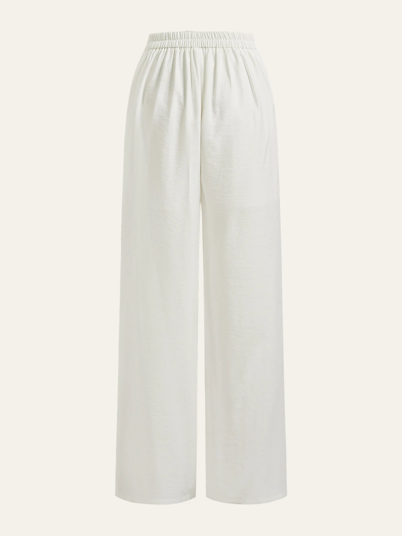 Women's White Elegant Casual Loose Pants