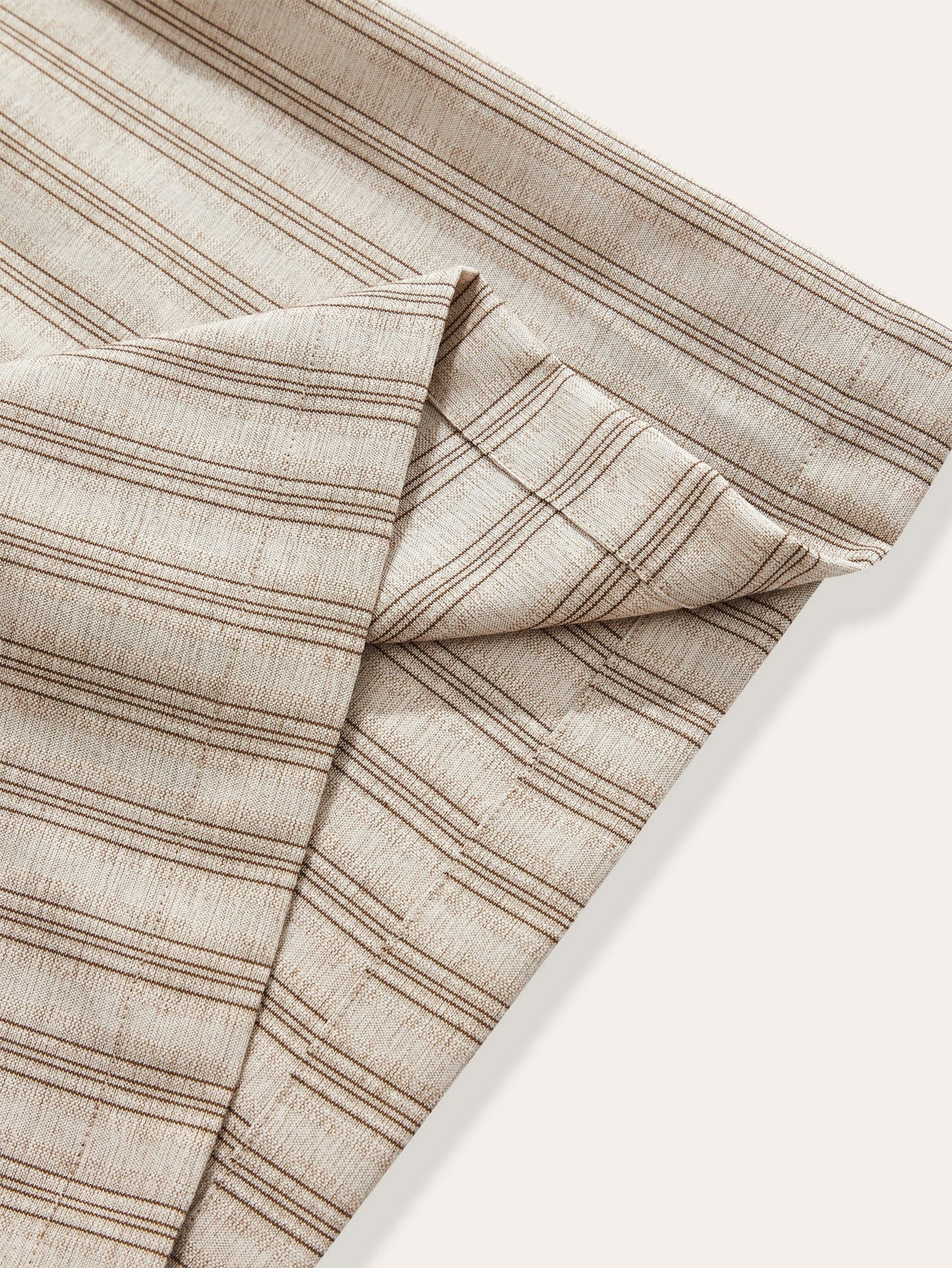 High Waist Pleated A-Line Striped Wide Leg Trousers