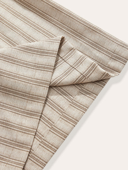 High Waist Pleated A-Line Striped Wide Leg Trousers