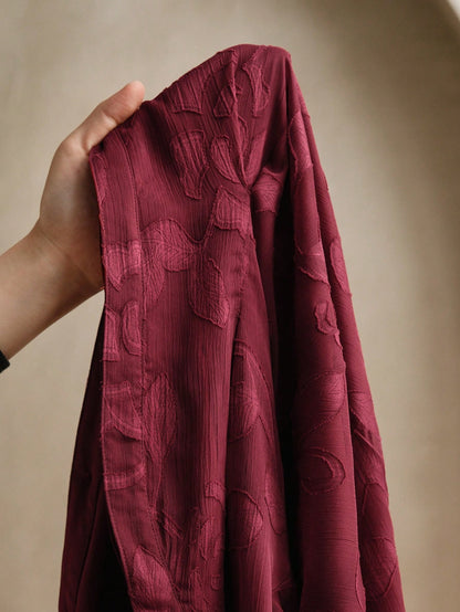 Elegant Floral V-Neck Lantern Sleeve Waist Cinched Dress