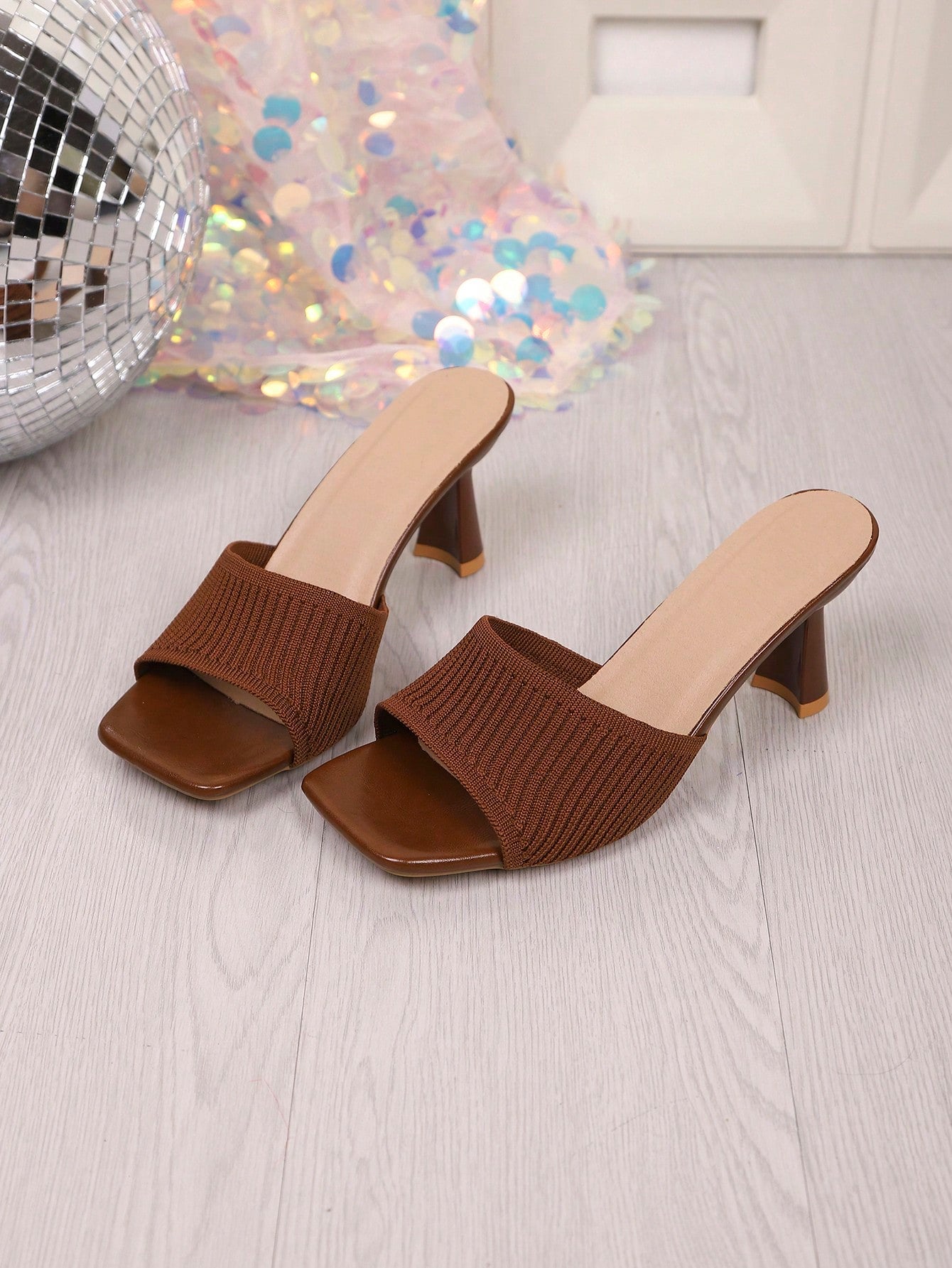 Women's Mid-Heel Slide Sandals