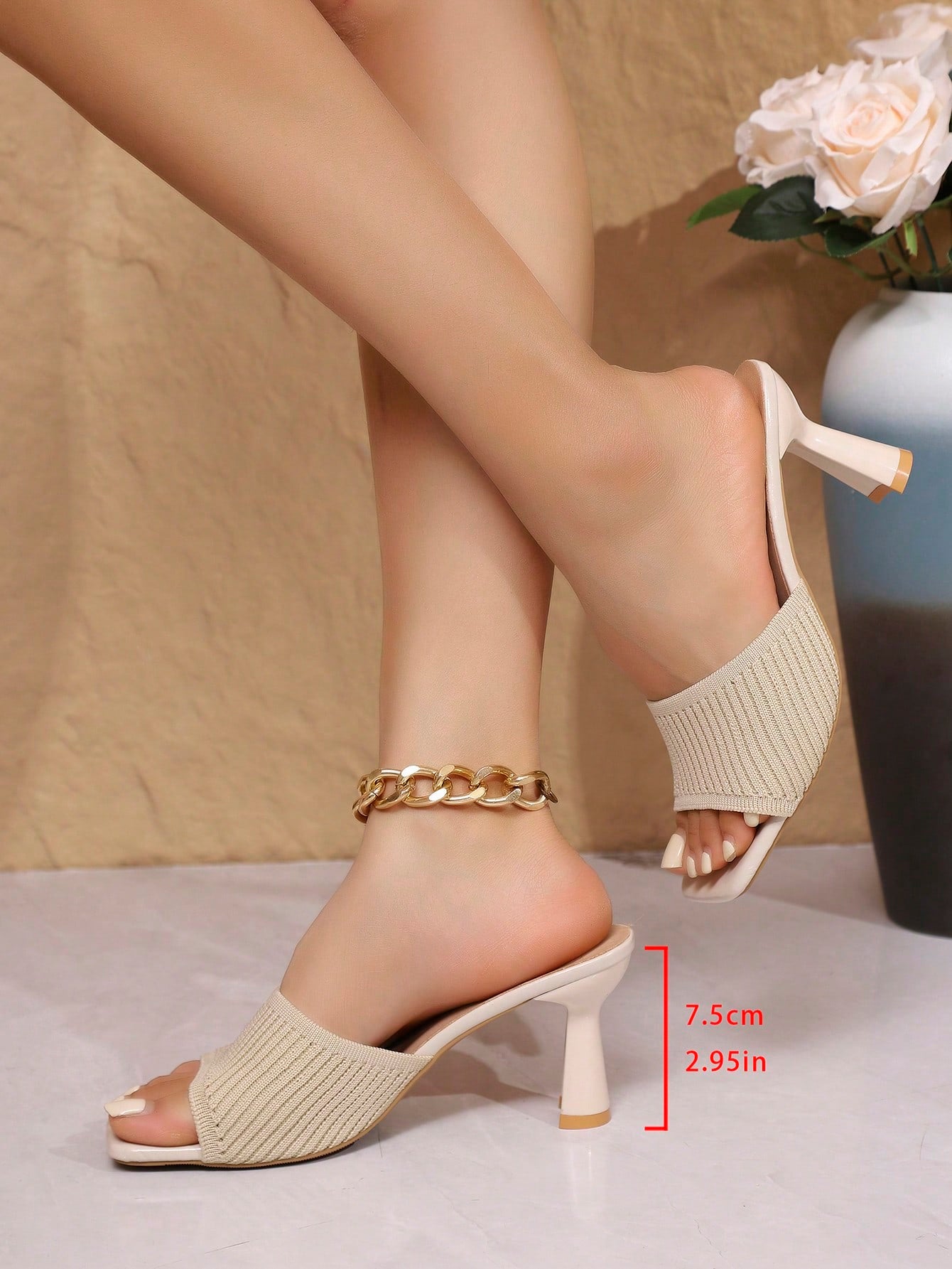 Women's Mid-Heel Slide Sandals