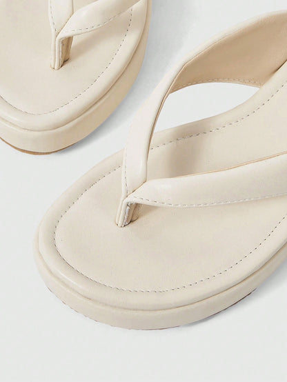Women's Open Toe Platform High-Heeled Flip-Flops