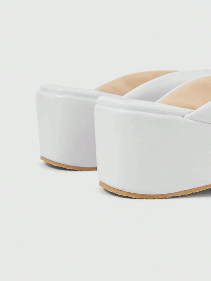 Women's Open Toe Platform High-Heeled Flip-Flops