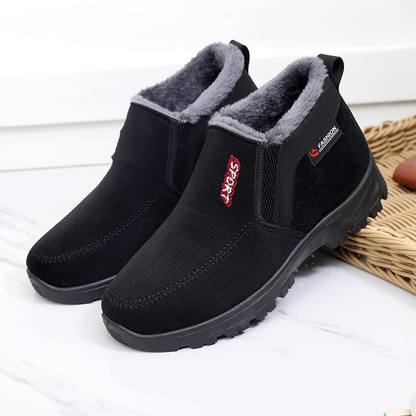(CLEARANCE SALE 70% OFF)) Men's 2024 Winter New Waterproof And Non-Slip Slip-On Warm Cotton Shoes Correction Ankle Support Wide Toe Arch Support Sports Shoes