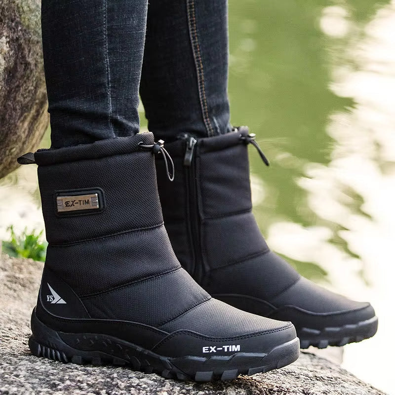(Limited Time 70% Discount off)Men's Orthopedic Ankle Support Arch Support Snow Boots Waterproof Anti-Slip Warm&Light Hiking Boots