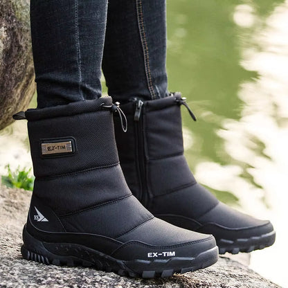 (Limited Time 70% Discount off)Men's Orthopedic Ankle Support Arch Support Snow Boots Waterproof Anti-Slip Warm&Light Hiking Boots