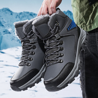 (Limited Time Event 49% OFF) Men Winter Waterproof and Cold Warm Snow Boots Orthopedic Arch Support Wide Toe Work Boots
