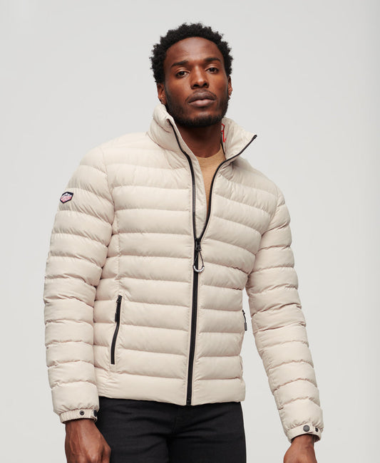 Fuji Printed Padded Slim Fit Jacket | Chateau Grey