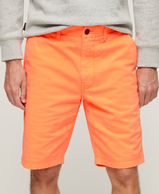 Officer Slim Fit Chino Shorts | Peach