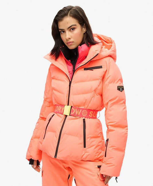 Ski Luxe Puffer Slim Fit Jacket | Pastelline Coral