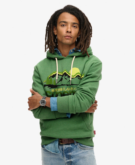 Core Logo Great Outdoors Graphic Hoodie | Winter Mint Marle