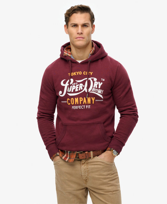 Perfect Fit Script Hoodie | Port Red