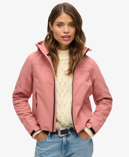 Hooded Softshell Trekker Slim Fit Jacket | Withered Rose