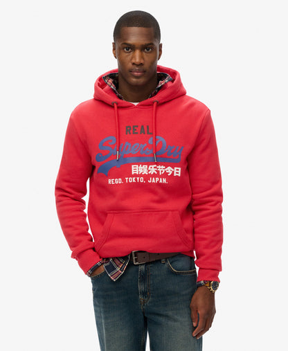 Vintage Logo Tri Slim Fit Hoodie | Risk Red