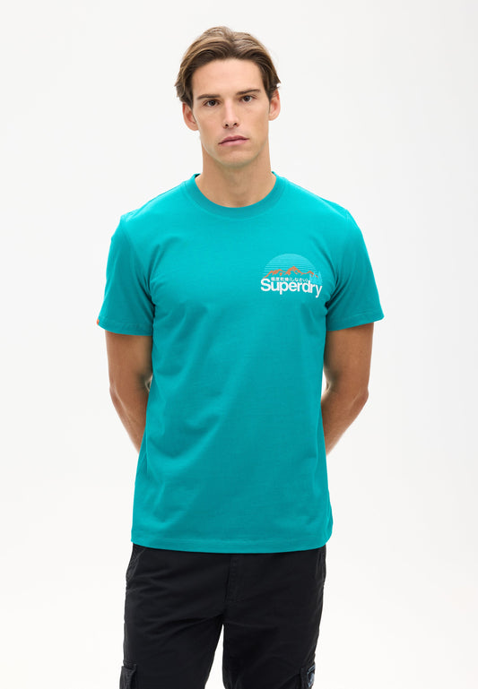 Outdoors Graphic Tee | Blue Grass