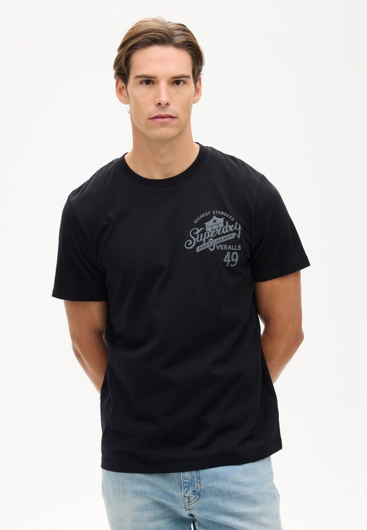 Vintage Workwear Graphic Tee | Black