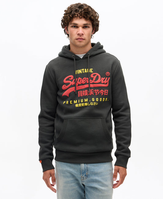 Vintage Logo Relaxed Hoodie | Washed Black