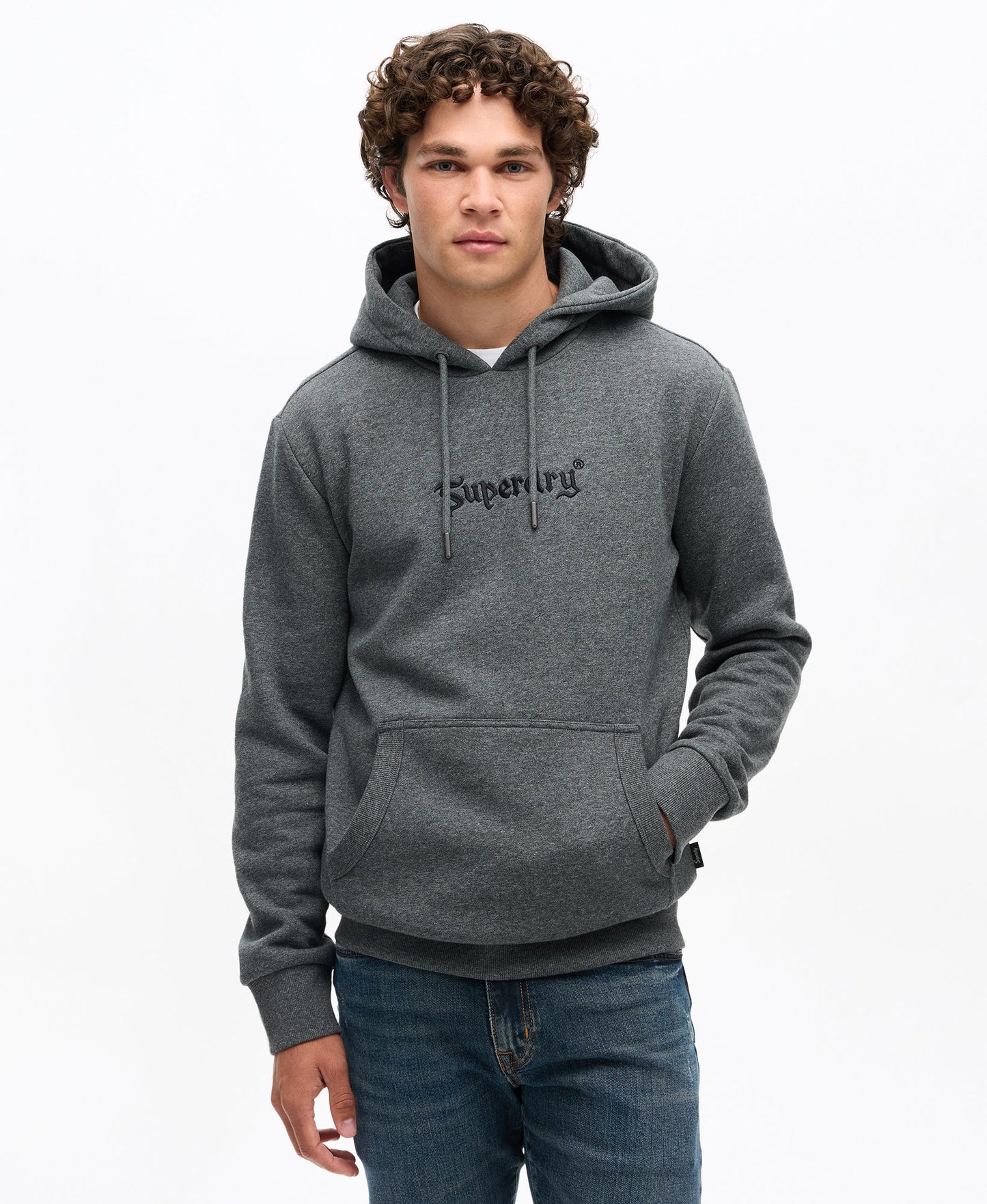Retro Rock Graphic Hoodie | Asphalt Grey Grit