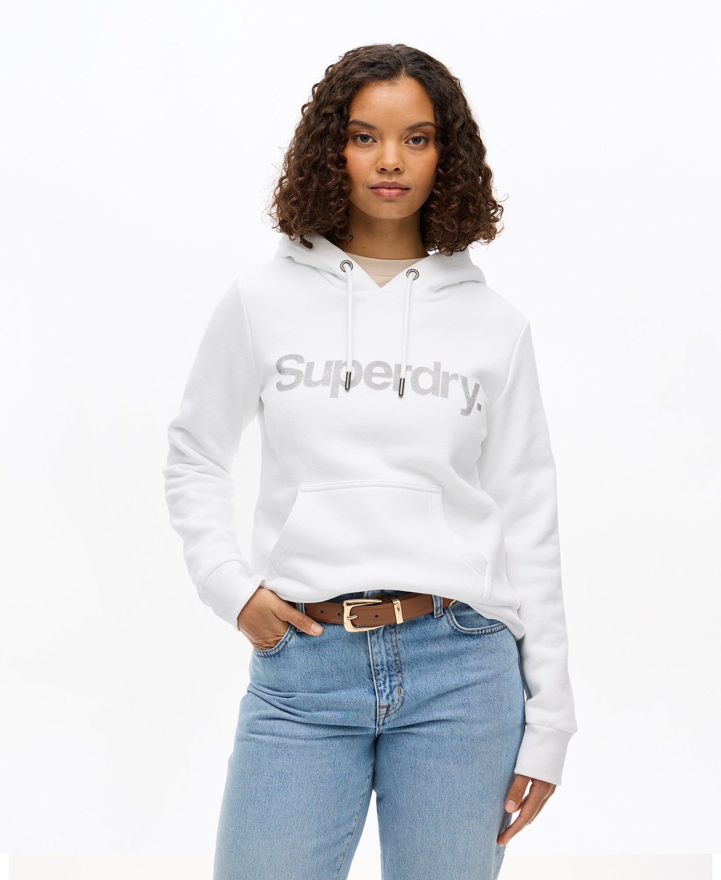 Core Logo Hoodie | White