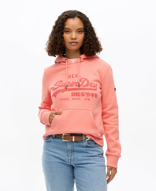 Vintage Logo Relaxed Hoodie | Burnt Coral