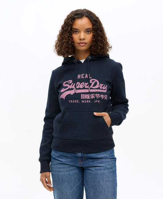 Vintage Logo Relaxed Hoodie | Eclipse Navy