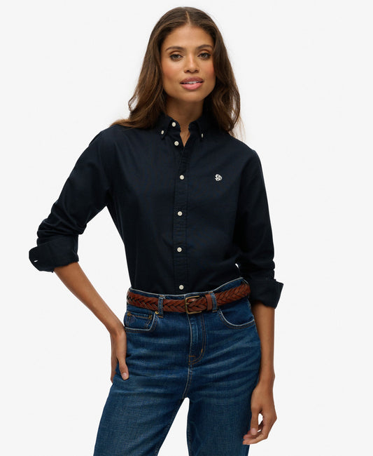 Slim Oxford Long Sleeve Shirt | Eclipse Navy