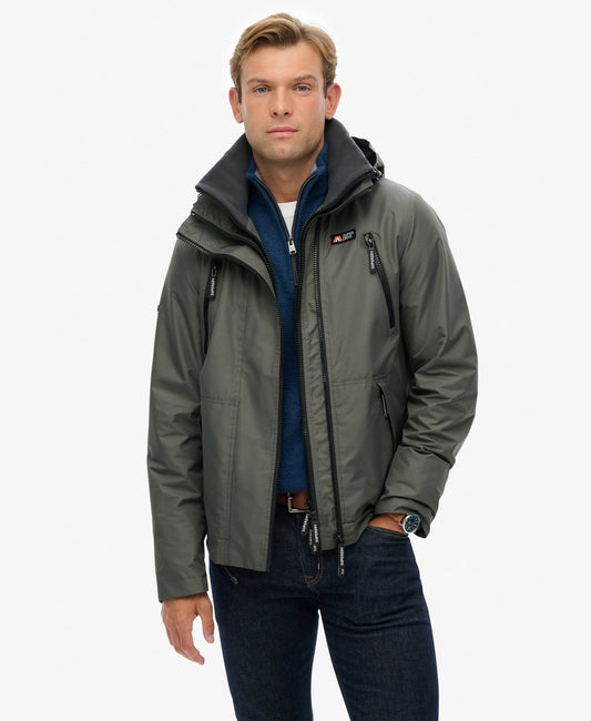 Hooded Mountain Windbreaker Slim Fit Jacket | Dark Dull Charcoal