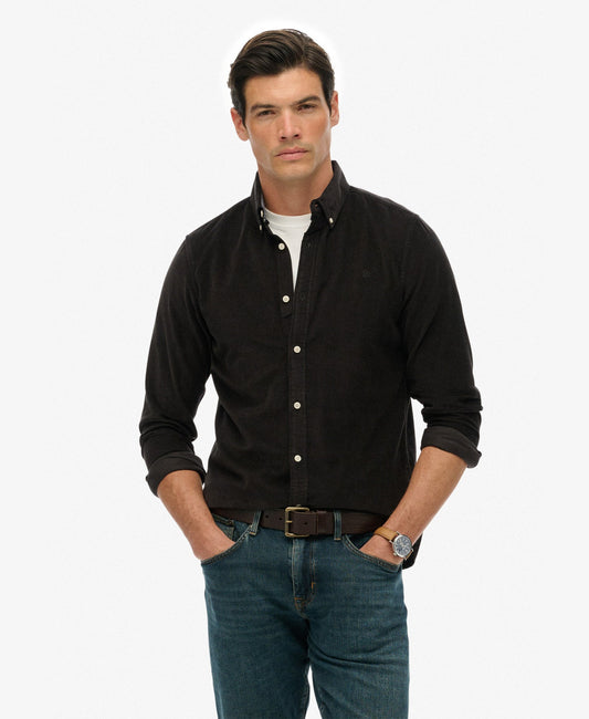 Classic Needle Cord Shirt | Meteorite Black