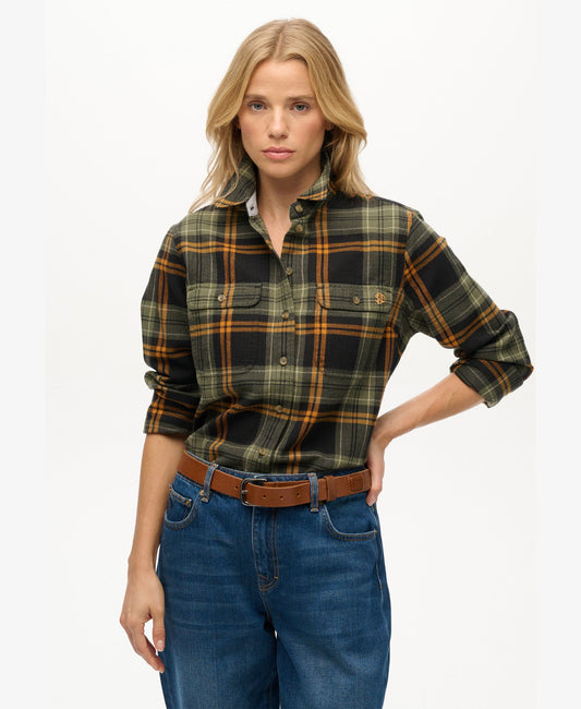 Lumberjack Check Flannel Shirt | Black/Green Check