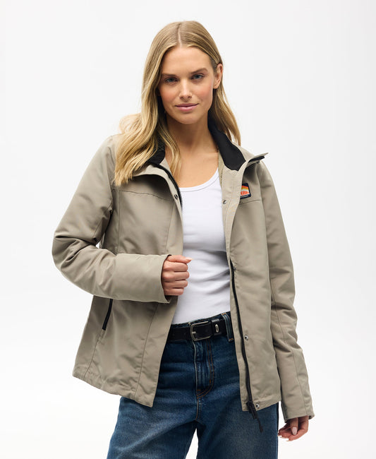 Non Hooded Shell Jacket | Winter Twig Beige