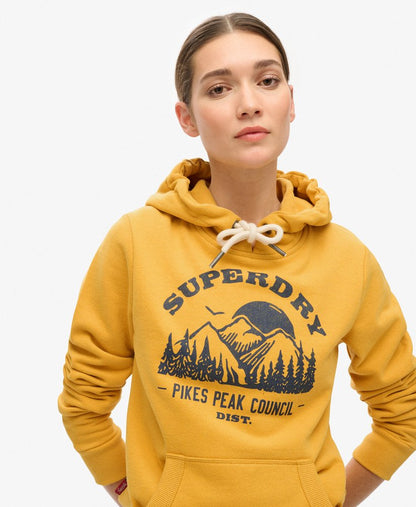Lo-Fi Outdoor Graphic Hoodie | Mustard Yellow Marle
