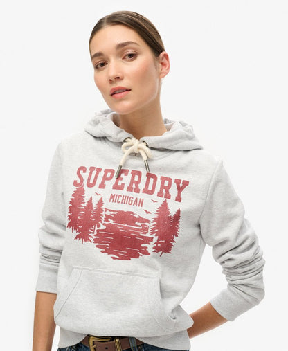 Lo-Fi Outdoor Graphic Hoodie | Flake Grey Marle