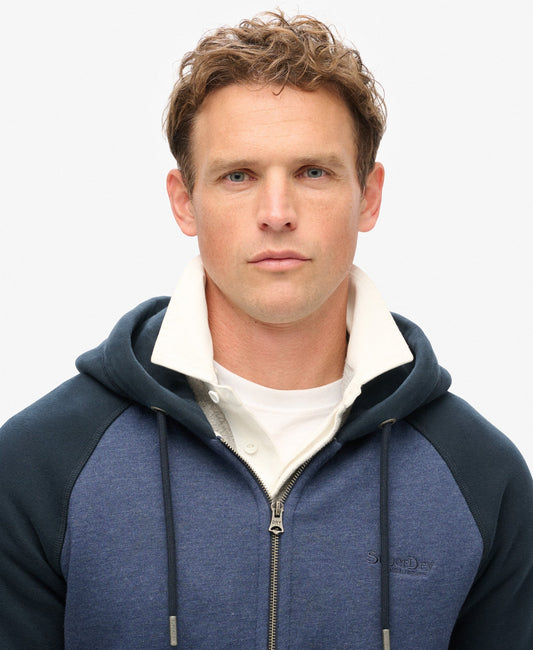 Essential Baseball Slim Fit Ziphood | Heritage Nvy Marle/Eclipsenvy