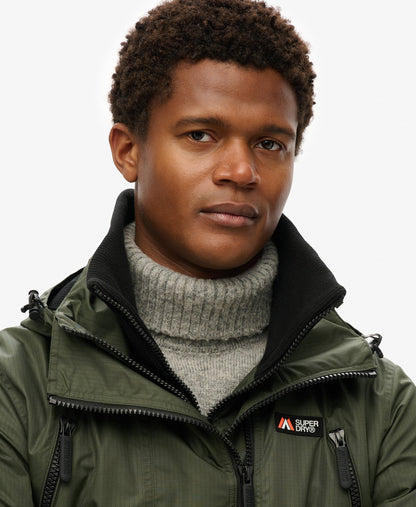 Hooded Mountain Windbreaker Jacket | Surplus Goods Olive Green