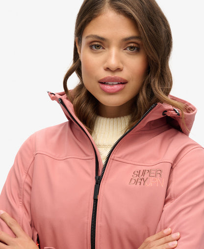 Hooded Softshell Trekker Slim Fit Jacket | Withered Rose