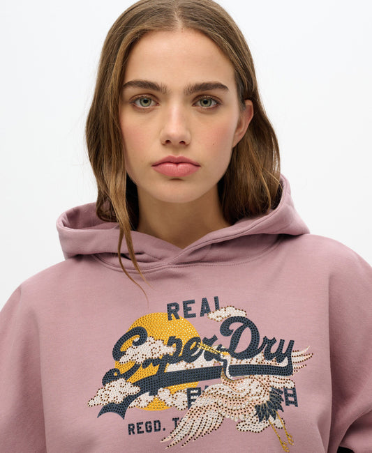 Vintage Logo Tokyo Relaxed Hoodie | Grape Shake Purple