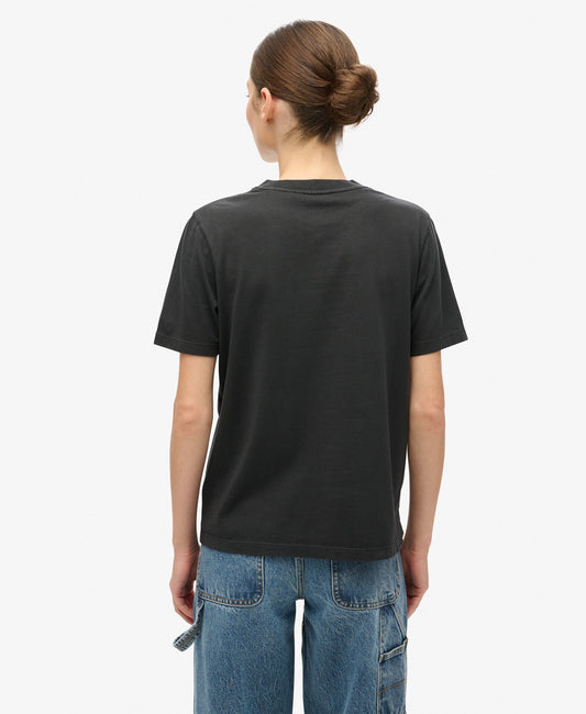 Metallic Venue Relaxed Tee | Jet Black