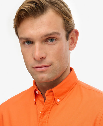 Classic Oxford Long Sleeve Shirt | Orange Chill