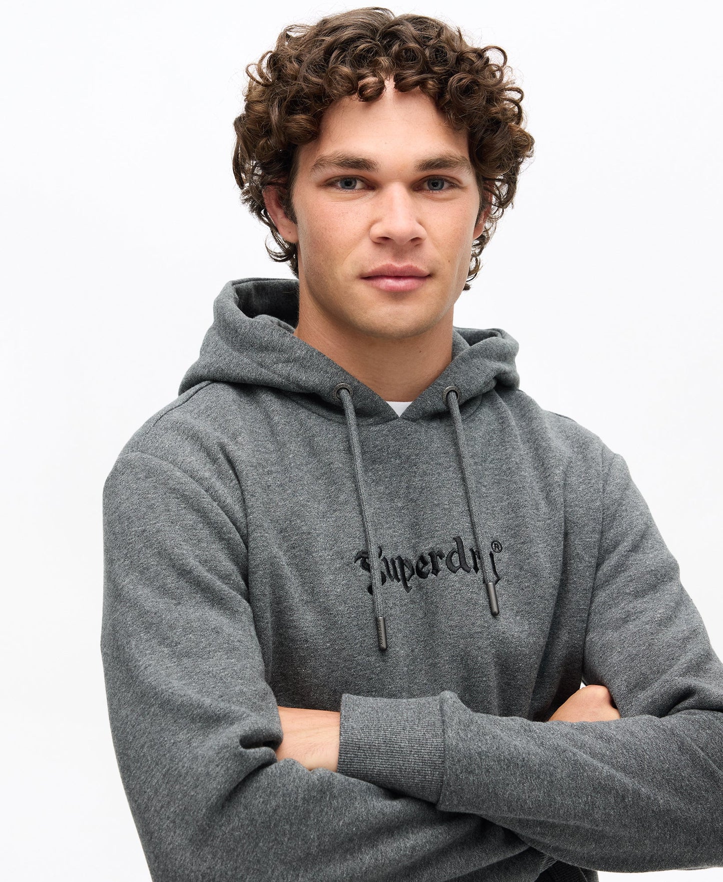 Retro Rock Graphic Hoodie | Asphalt Grey Grit